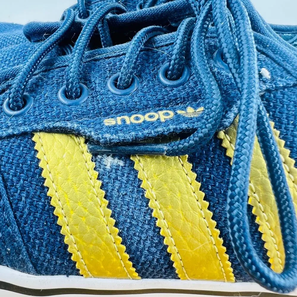 Adidas Originals Snoop Blue Gold Canvas Sneakers Men’s 8 Casual Skate Y2K Shoes
